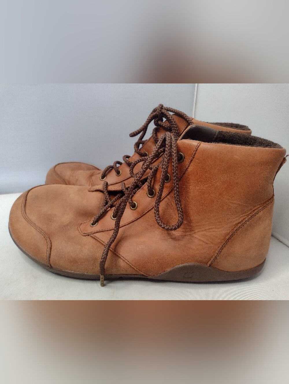 Xero Shoes Mens Denver Leather Boots Size 12 Brown Lace Up Minimalist QQ